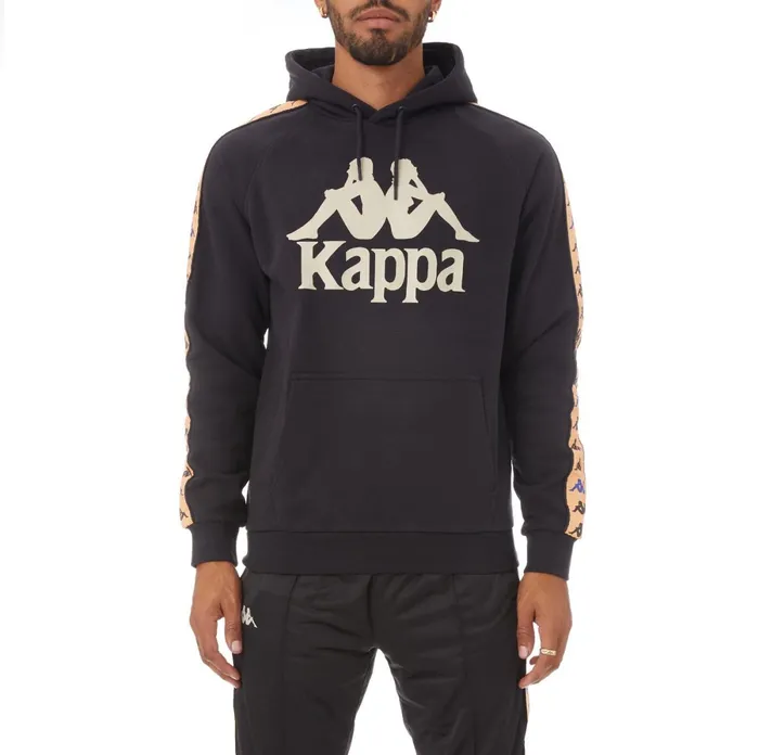 222 Banda Hurtado 3 Hoodie 8211 Black Black Kappa Mens Sweatsuits