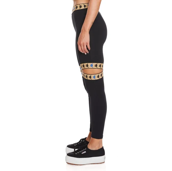 222 Banda Ikongo Leggings 8211 Black Black Kappa Womens Track Suits