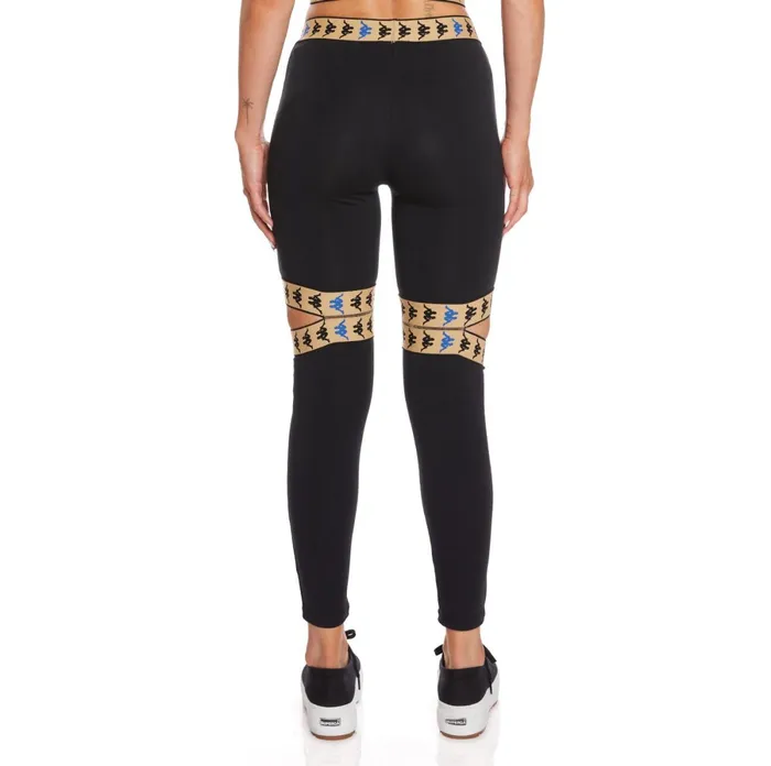 222 Banda Ikongo Leggings 8211 Black Black Kappa Womens Track Suits