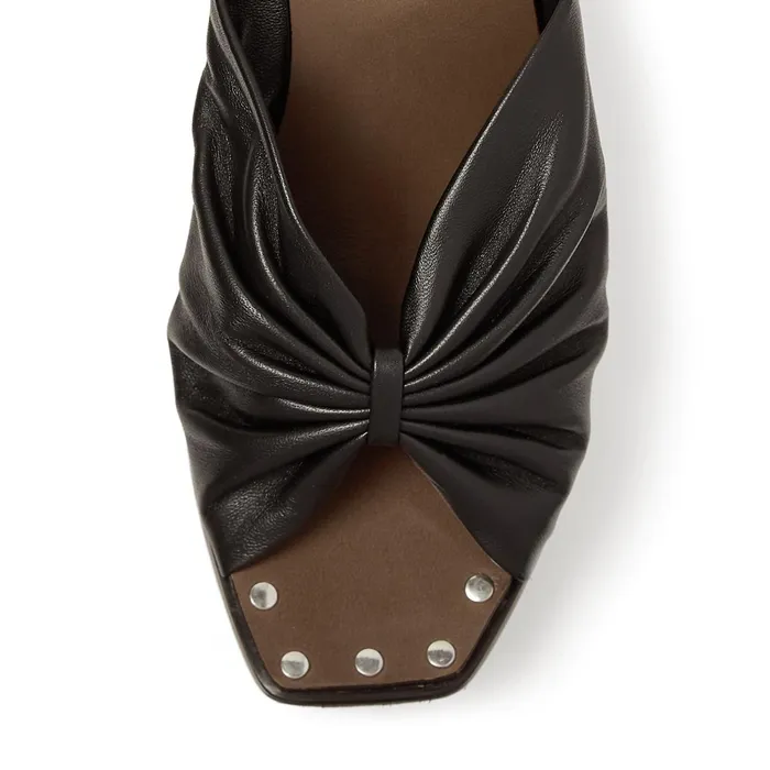 33025 Black Nappa Leather Wedge Mules With Studded Insole Black Women JIMMY CHOO Wedges 33025 Black Nappa Leather Wedge Mules With Studded Insole Black Women JIMMY CHOO Wedges