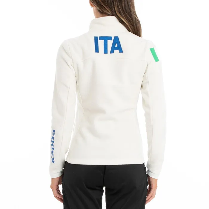 6Cento 688 Fisi Fleece Jacket 8211 White White Kappa Womens Jackets