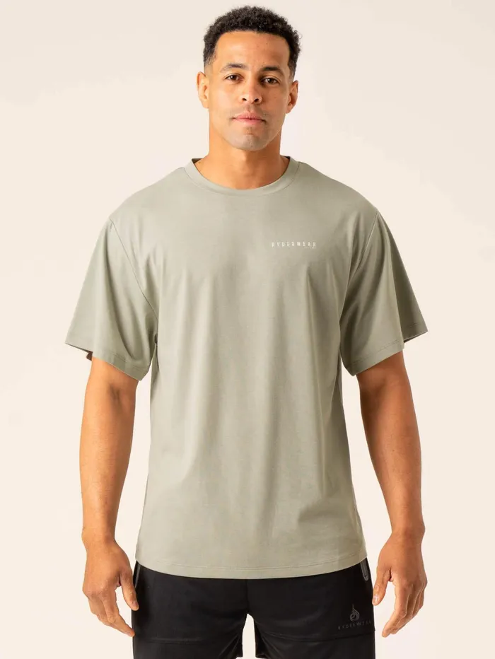 Advance Oversized TShirt 8211 Sage Men Ryderwear TShirts