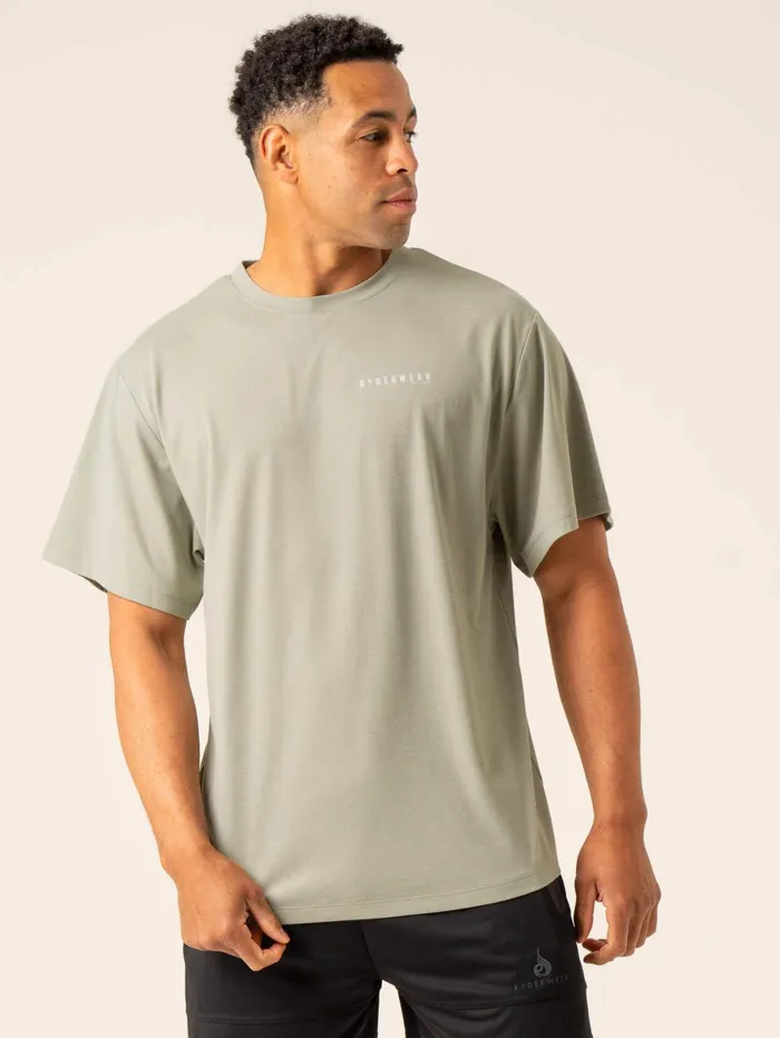 Advance Oversized TShirt 8211 Sage Men Ryderwear TShirts