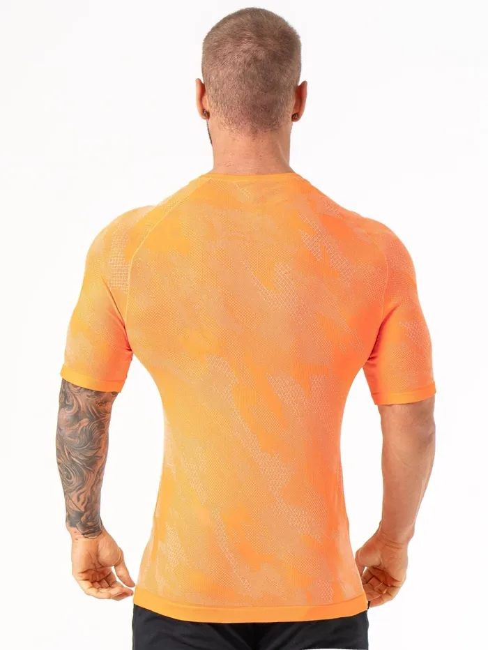 Aero Core Seamless TShirt 8211 Orange Men Ryderwear Tops