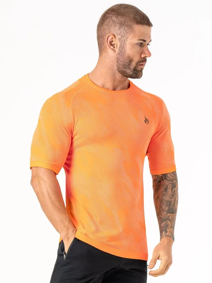 Aero Core Seamless TShirt 8211 Orange Men Ryderwear Tops