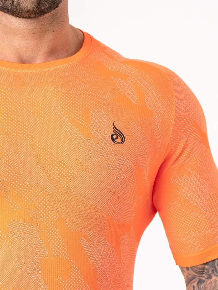 Aero Core Seamless TShirt 8211 Orange Men Ryderwear Tops