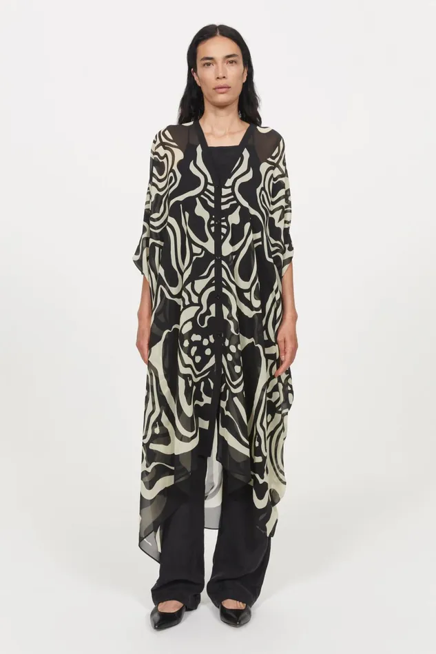 Agave Cosmic Bloom Caftan Black Women Rodebjer Dresses and Caftans