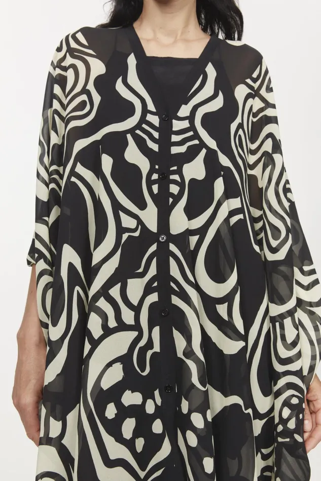 Agave Cosmic Bloom Caftan Black Women Rodebjer Dresses and Caftans