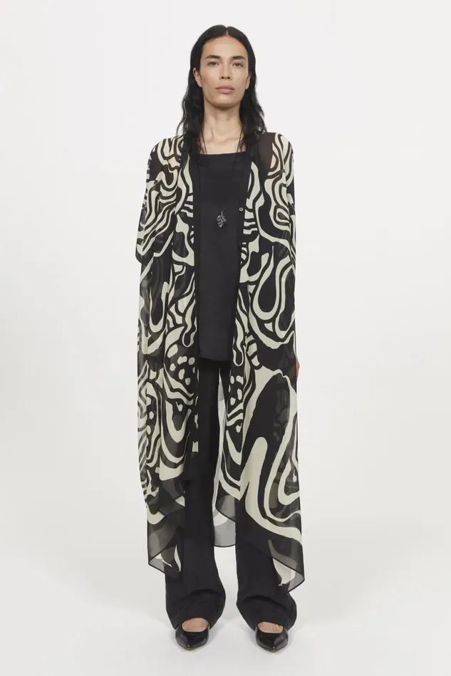 Agave Cosmic Bloom Caftan Black Women Rodebjer Dresses and Caftans