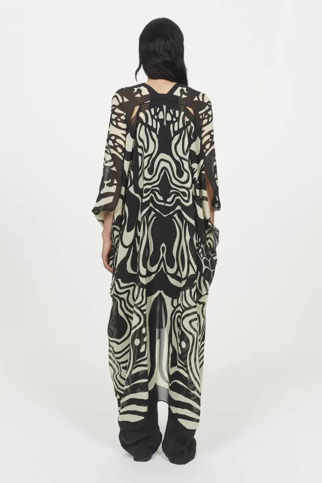Agave Cosmic Bloom Caftan Black Women Rodebjer Dresses and Caftans