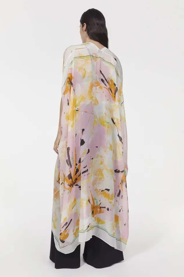 Agave Floral Caftan Whipped Creamsaffron Women Rodebjer Dresses and Caftans