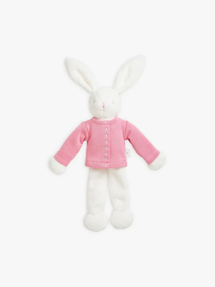 Agns B Accessories Children Pink Snap Cardigan Bunny Cuddly Toy