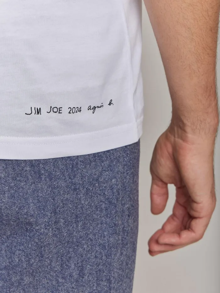 Agns B Artist039s Collection WomenMen White Le Mixte Artist Jim Joe Unisex Cotton Jersey Tshirt