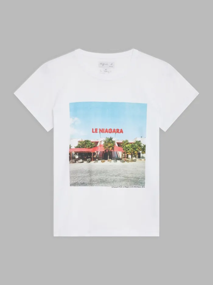 Agns B Artist039s Collection Women White Cotton Jersey Brando Tshirt Artist Franois Prost Agns B Artist039s Collection Women White Cotton Jersey Brando Tshirt Artist Franois Prost