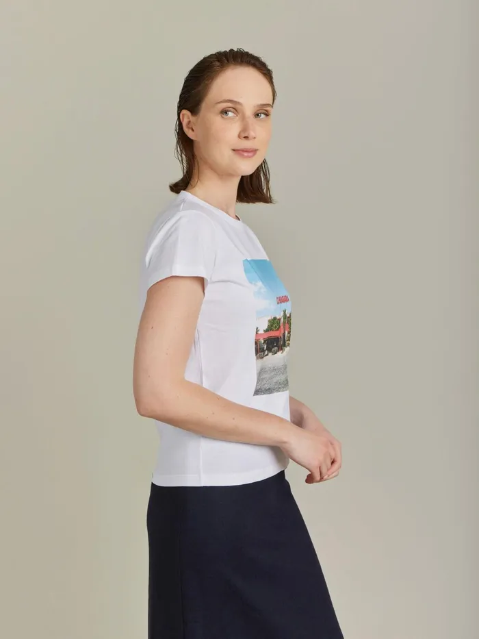 Agns B Artist039s Collection Women White Cotton Jersey Brando Tshirt Artist Franois Prost