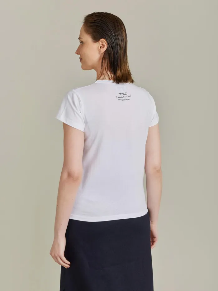 Agns B Artist039s Collection Women White Cotton Jersey Brando Tshirt Artist Franois Prost
