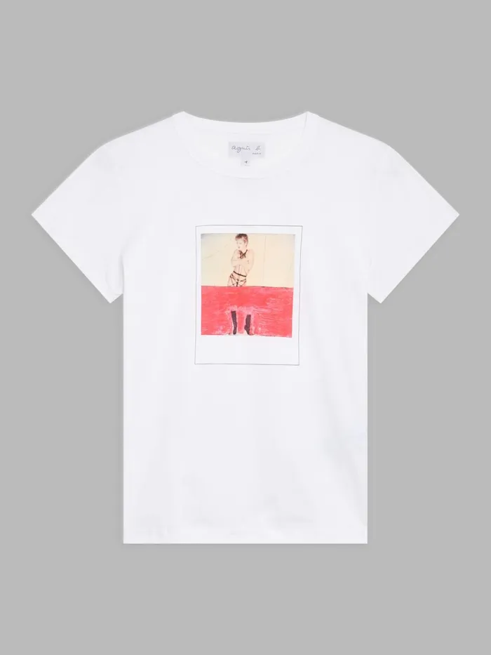 Agns B Artist039s Collection Women White Cotton Jersey Tshirt Artist Maripol Brando Agns B Artist039s Collection Women White Cotton Jersey Tshirt Artist Maripol Brando