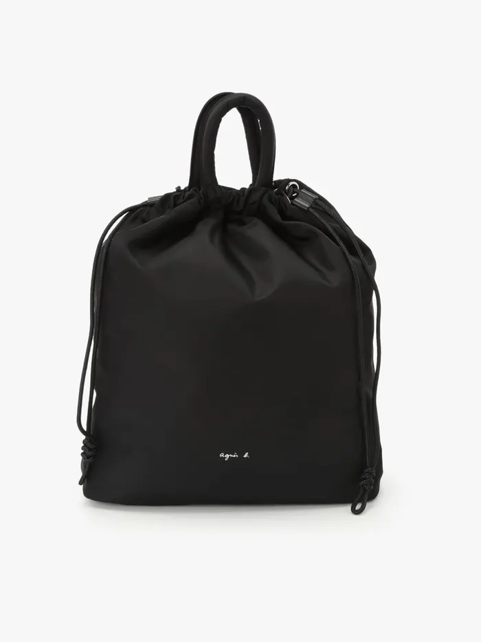 Agns B Backpacks Women Black Nylon Backpack