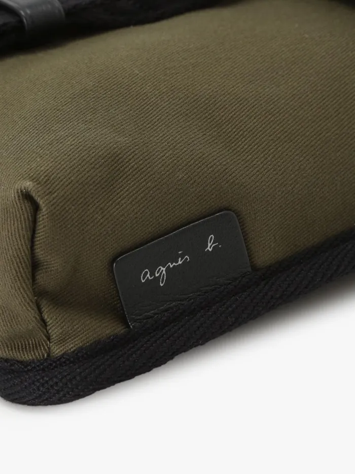 Agns B Bags Men Green Cotton Shoulder Bag