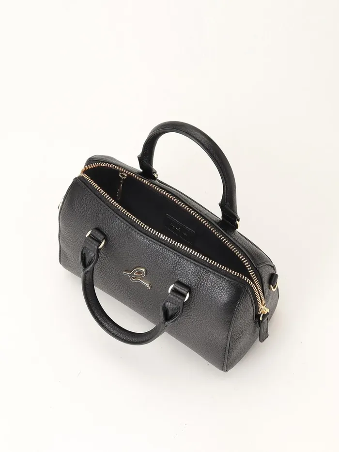 Agns B Bags Women Black Iris Leather Handbag