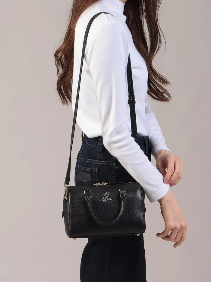 Agns B Bags Women Black Iris Leather Handbag