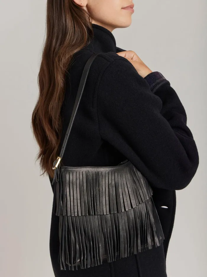 Agns B Bags Women Black Leather Carmen Shopper