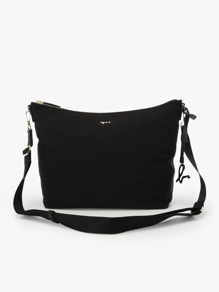 Agns B Bags Women Black Nylon Shoulder Bag