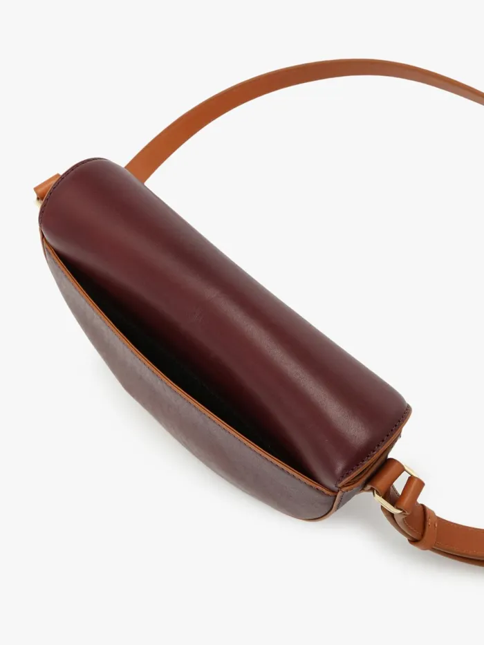 Agns B Bags Women Brown Round Leather Bag