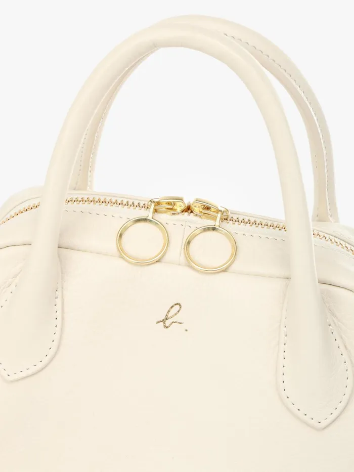 Agns B Bags Women White Leather Boston Bag