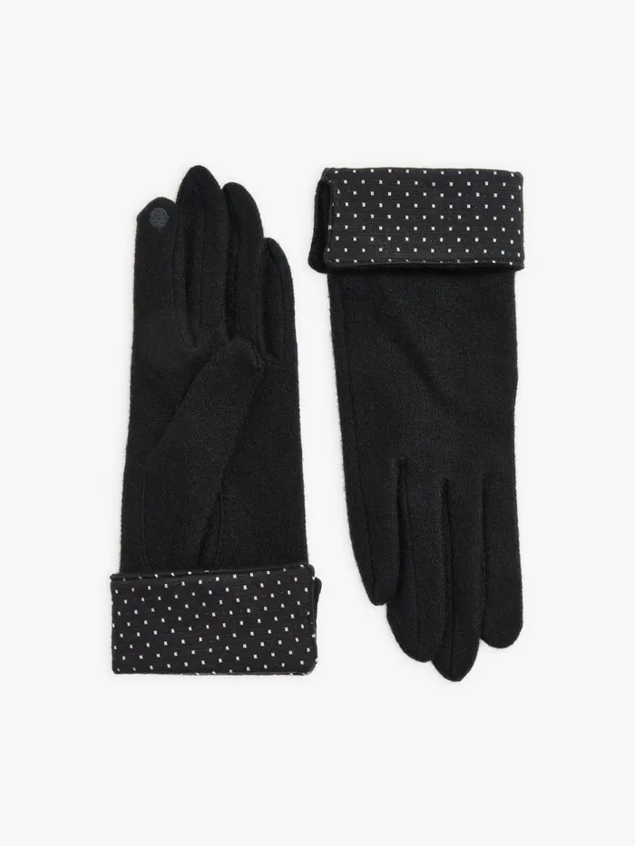 Agns B Beanies and Gloves Women Black Wool Alice Gloves