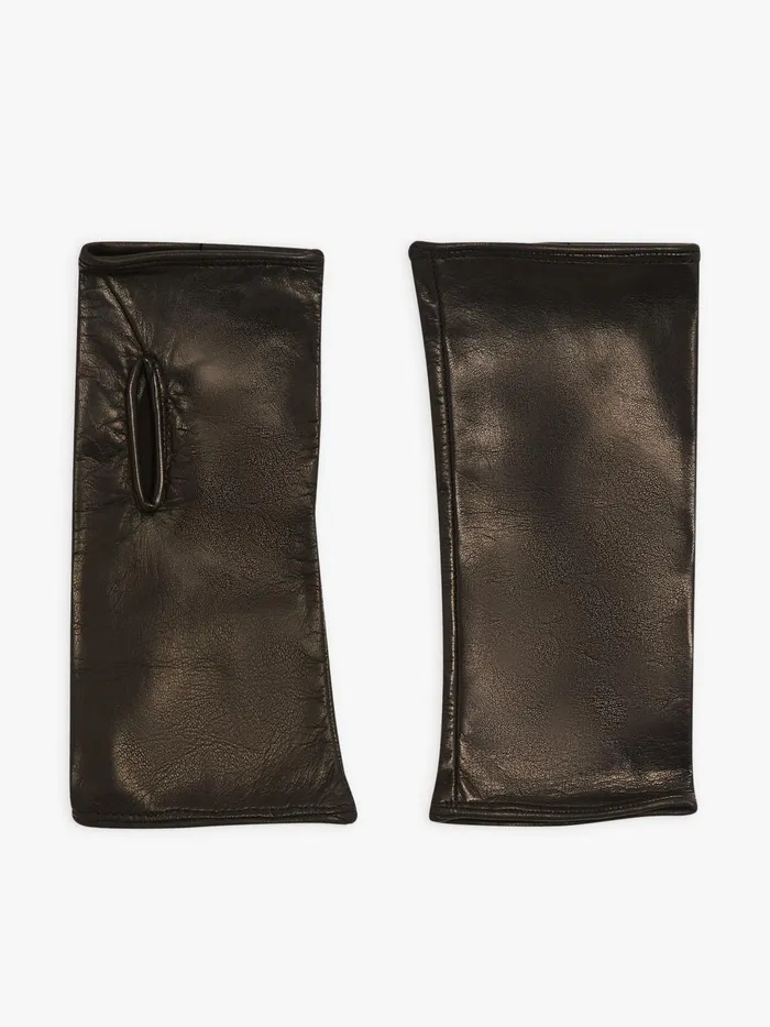 Agns B Beanies and Gloves Women Plonge Lambskin Short Leather Gloves