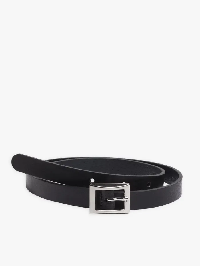 Agns B Belts Women Black Leather Box Belt