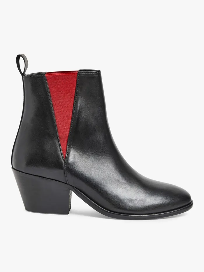 Agns B Boots and Ankle Boots Women Black And Red Victoria Rock Boots