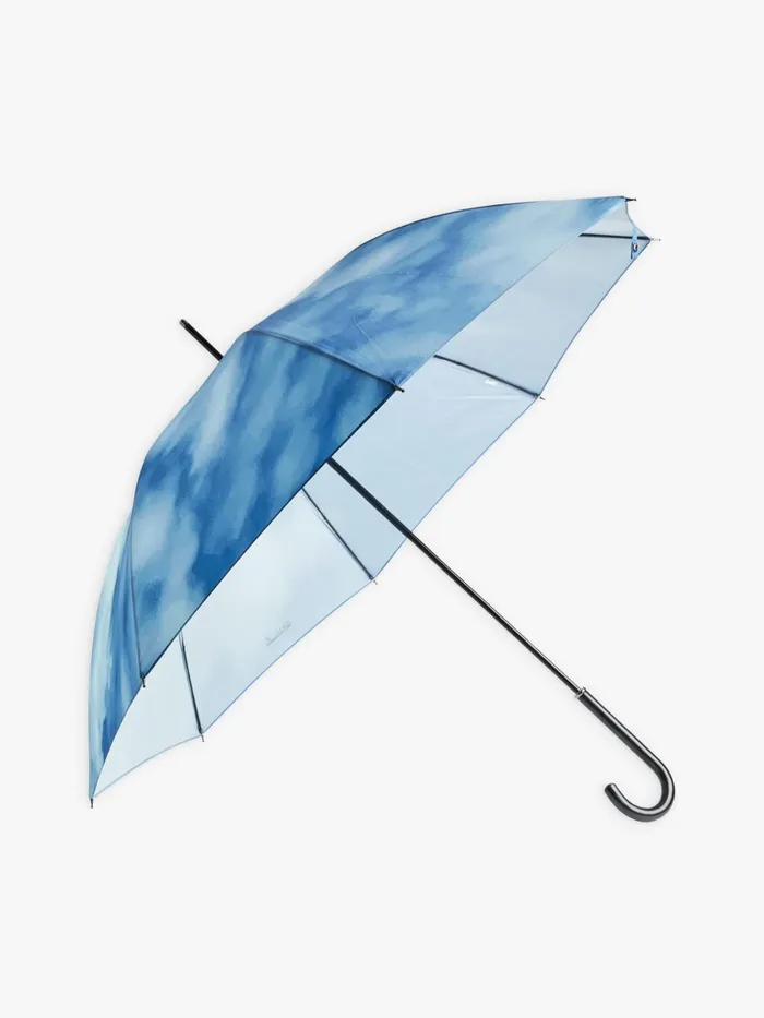 Agns B Caps and Hats Women Clouds Umbrella Digital Print Photo