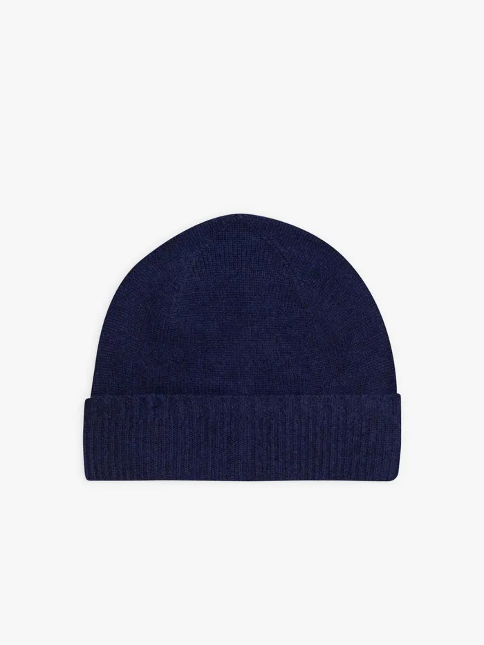 Agns B Caps and Hats WomenMen Blue Nelio Unisex Cashmere Beanie