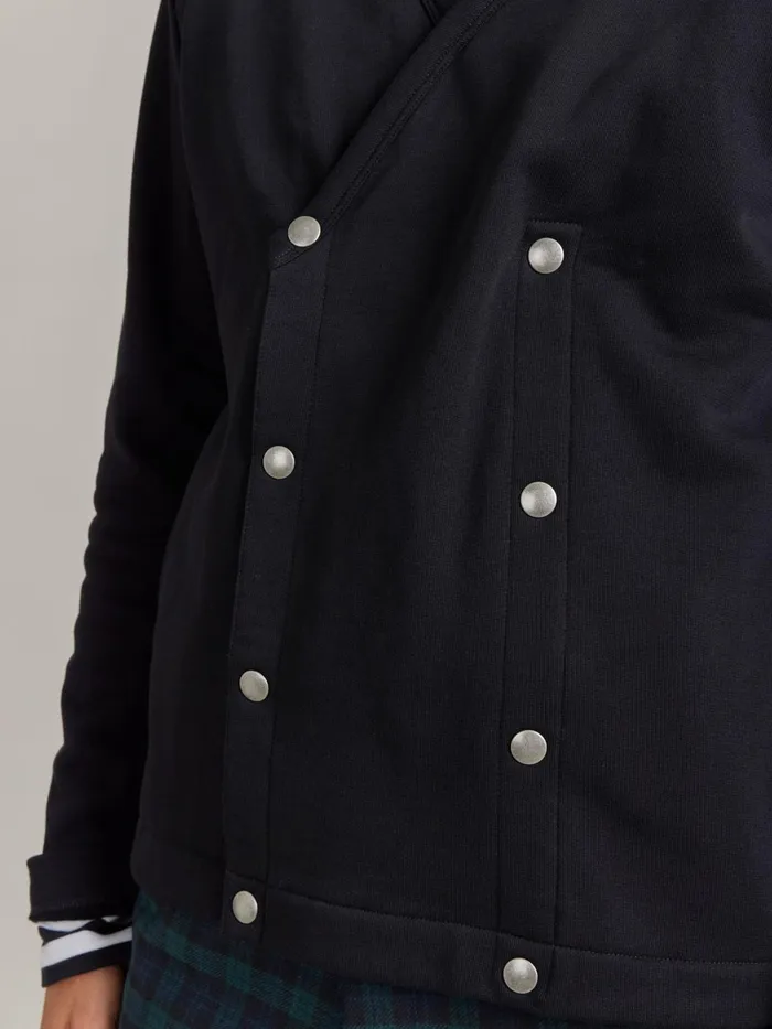 Agns B Cardigans Men Black Cotton Fleece Roady Cardigan