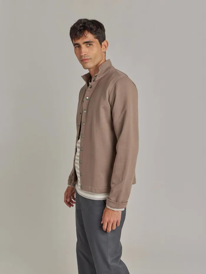 Agns B Cardigans Men Brown Cotton Fleece New Yvan Cardigan