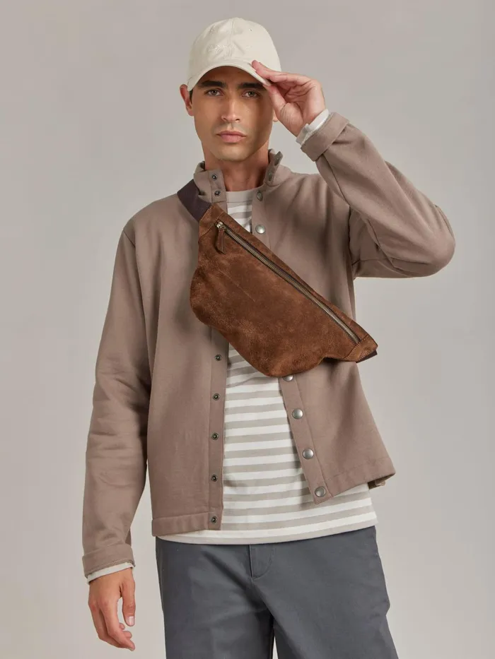Agns B Cardigans Men Brown Cotton Fleece New Yvan Cardigan