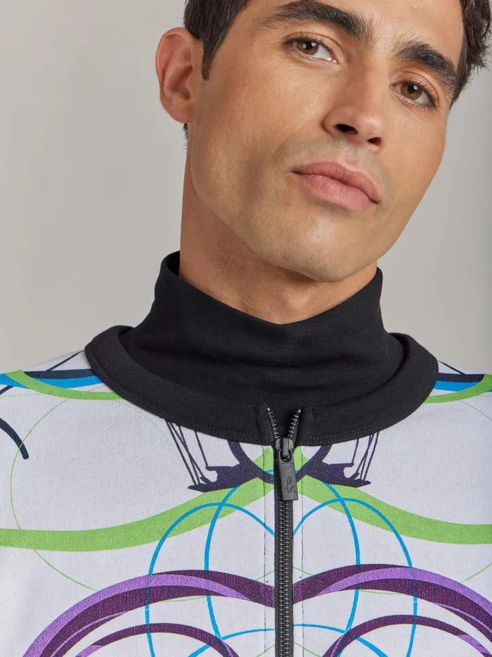 Agns B Cardigans Men Cotton Jersey Zip Cardigan Artist Ryan McGinness
