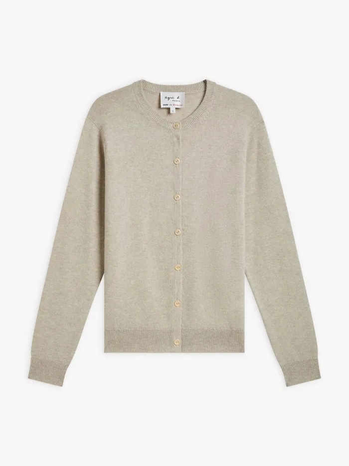 Agns B Cardigans Women Beige Cashmere Jersey Scilly Cardigan
