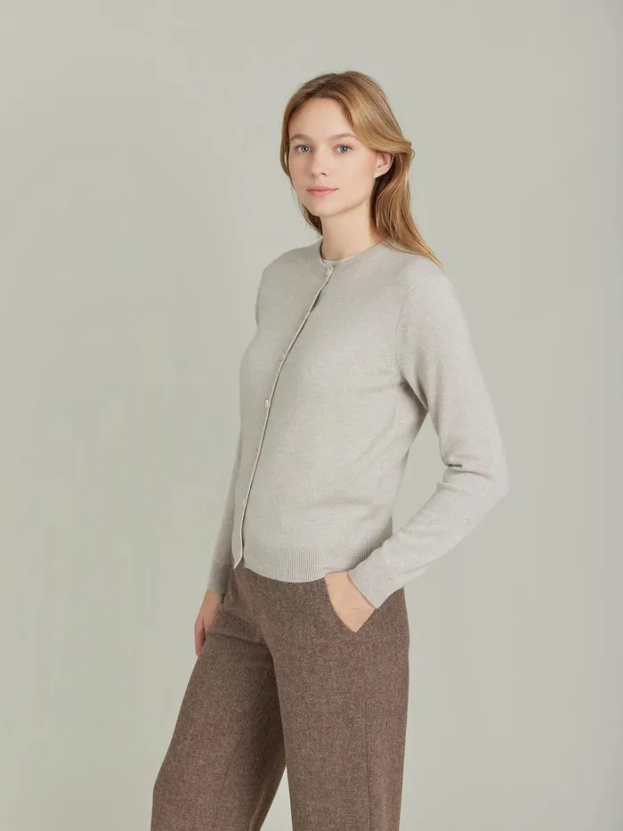 Agns B Cardigans Women Beige Cashmere Jersey Scilly Cardigan
