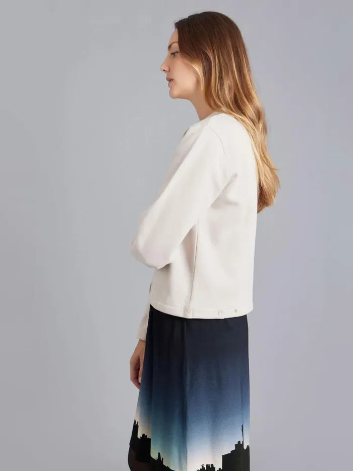 Agns B Cardigans Women Beige Le Classique Fleece Snap Cardigan
