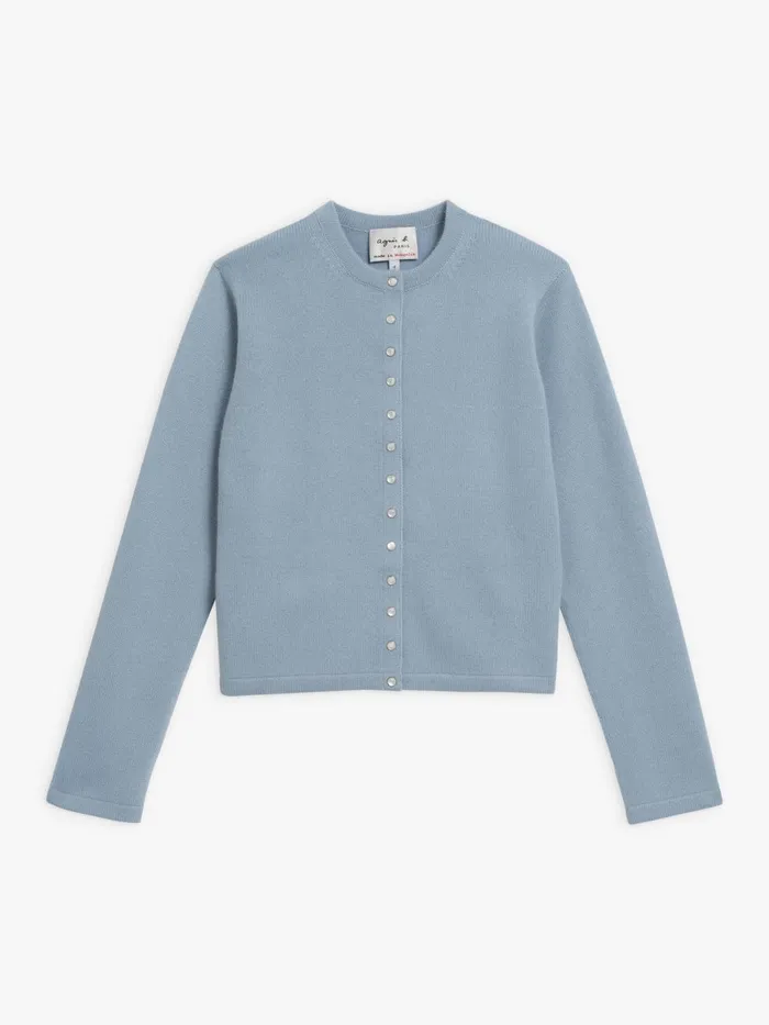 Agns B Cardigans Women Blue 03412 Ans034 Pure Cashmere Snap Cardigan