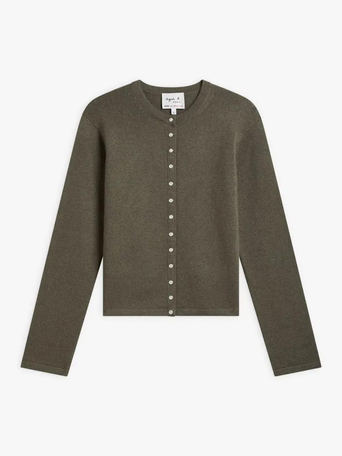 Agns B Cardigans Women Green 12 Ans Cashmere Snap Cardigan