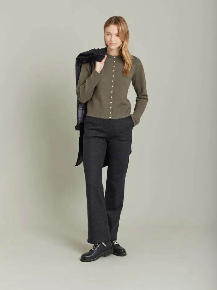 Agns B Cardigans Women Green 12 Ans Cashmere Snap Cardigan