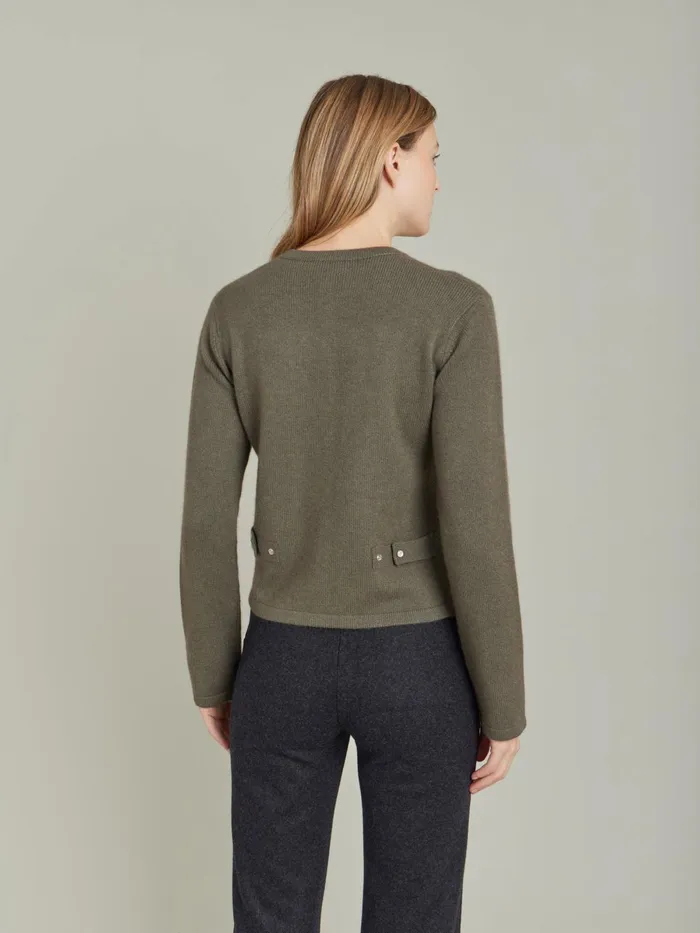 Agns B Cardigans Women Green 12 Ans Cashmere Snap Cardigan