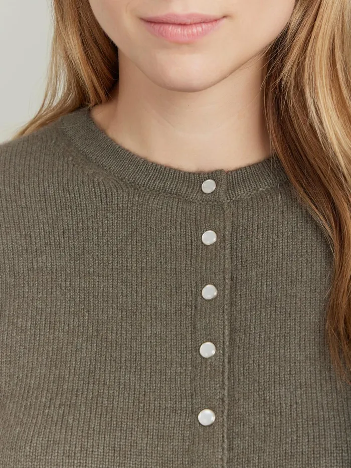 Agns B Cardigans Women Green 12 Ans Cashmere Snap Cardigan