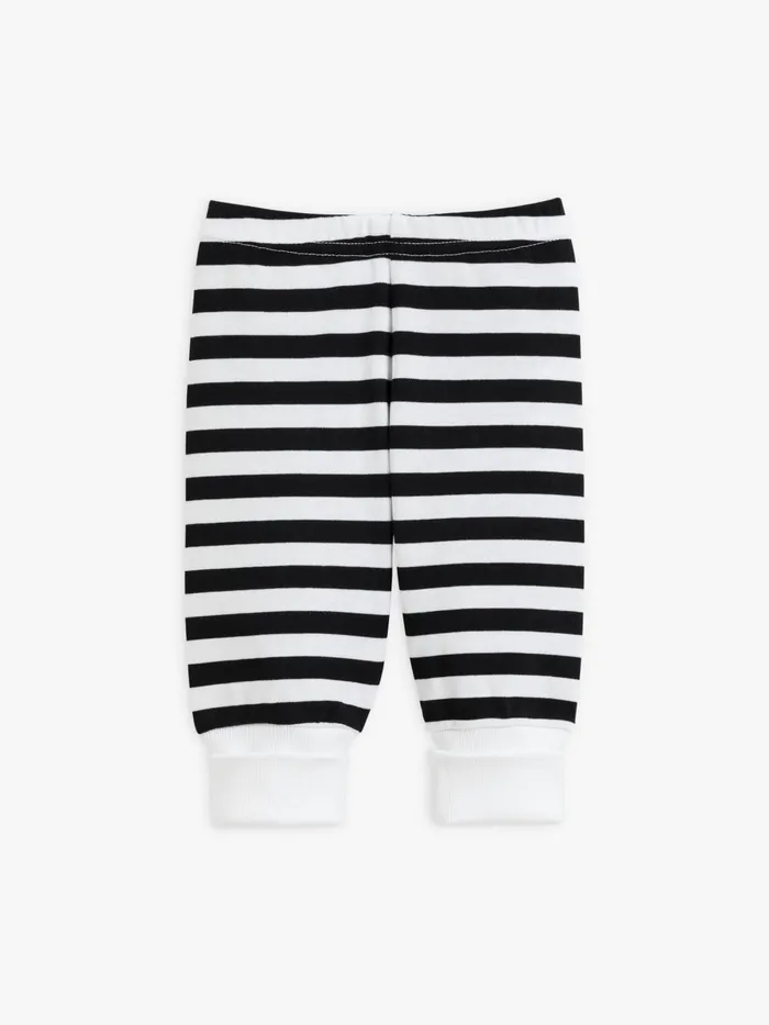 Agns B Clothing Children Black And White 1212 Striped Turbo Trousers