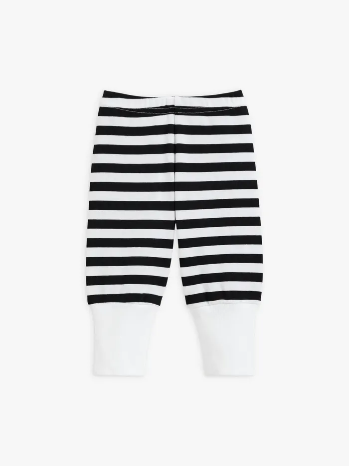Agns B Clothing Children Black And White 1212 Striped Turbo Trousers