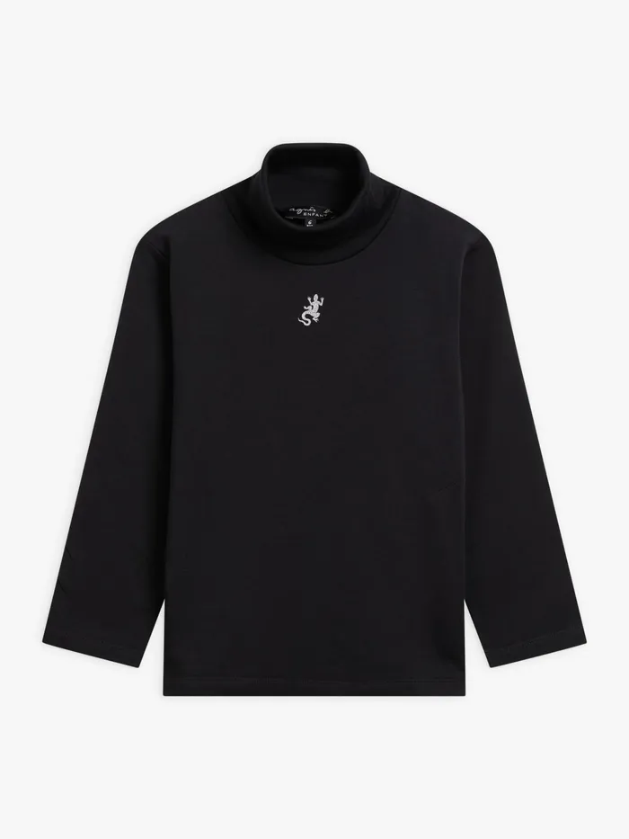 Agns B Clothing Children Black Cotton Longsleeve Noctambule Tshirt